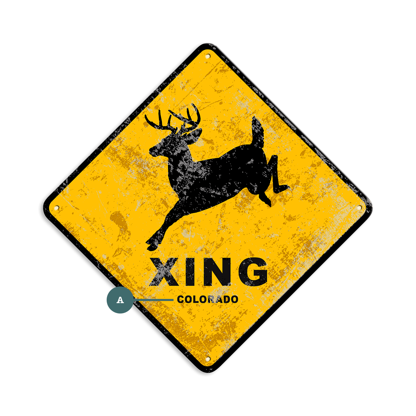 Deer Crossing - Metal Wall Art