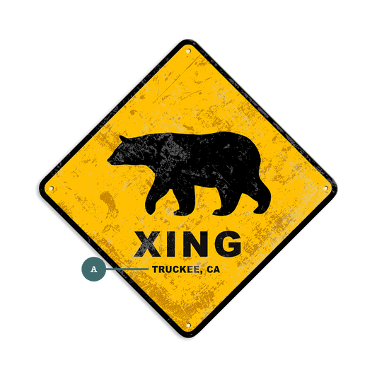 Black Bear Crossing - Metal Wall Art