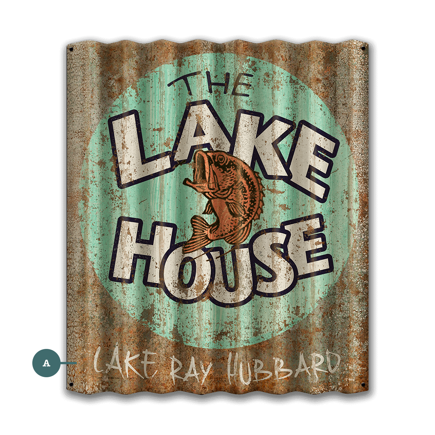 The Lake House - Corrugated Metal Wall Art