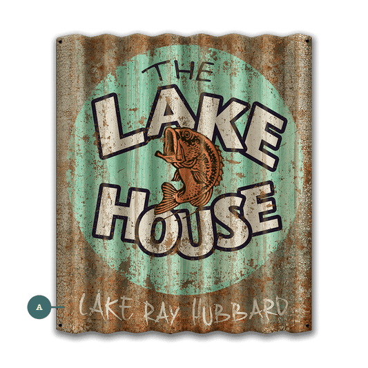 The Lake House - Corrugated Metal Wall Art