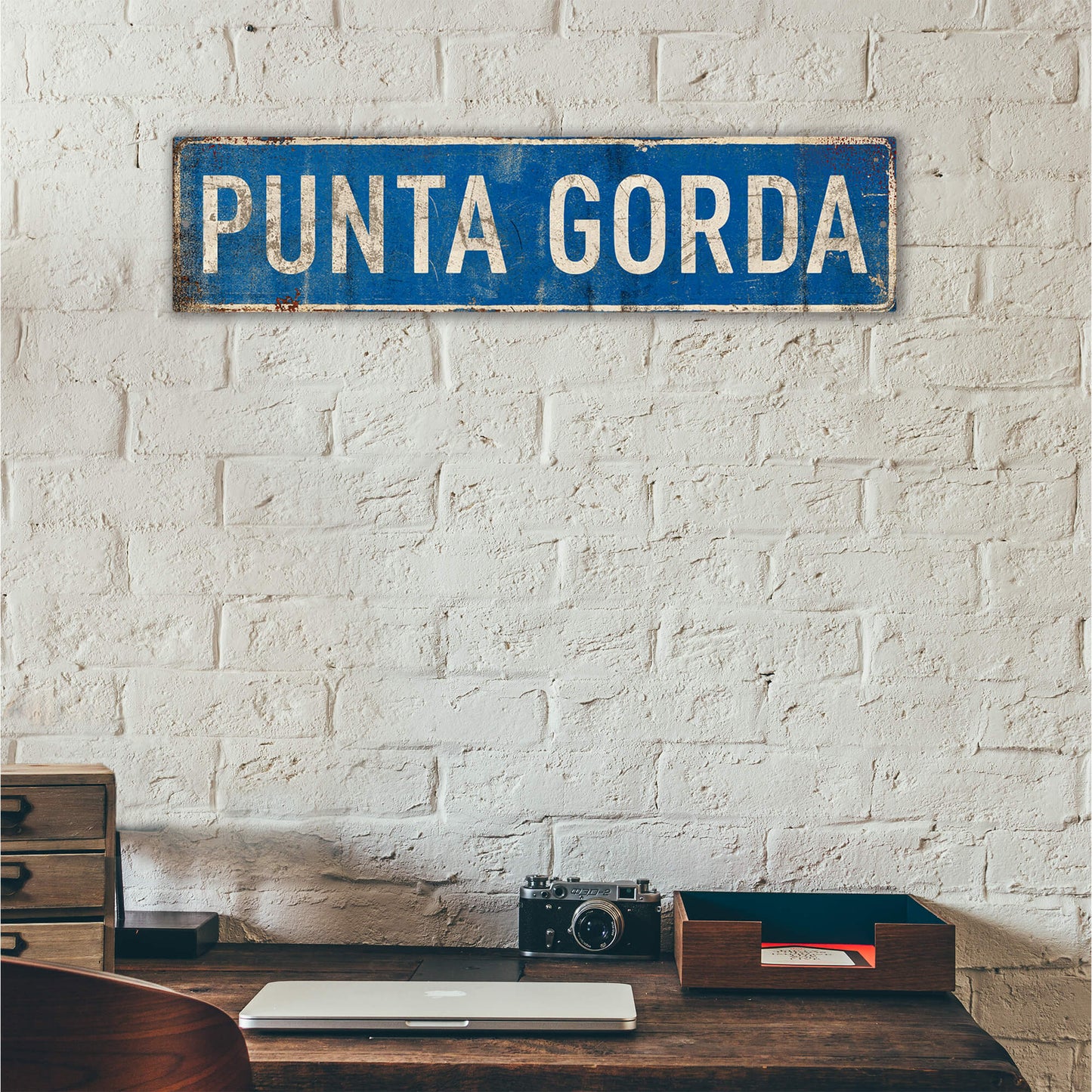 Landmark Classic Custom Signs: Blue 1 - Wall Decor