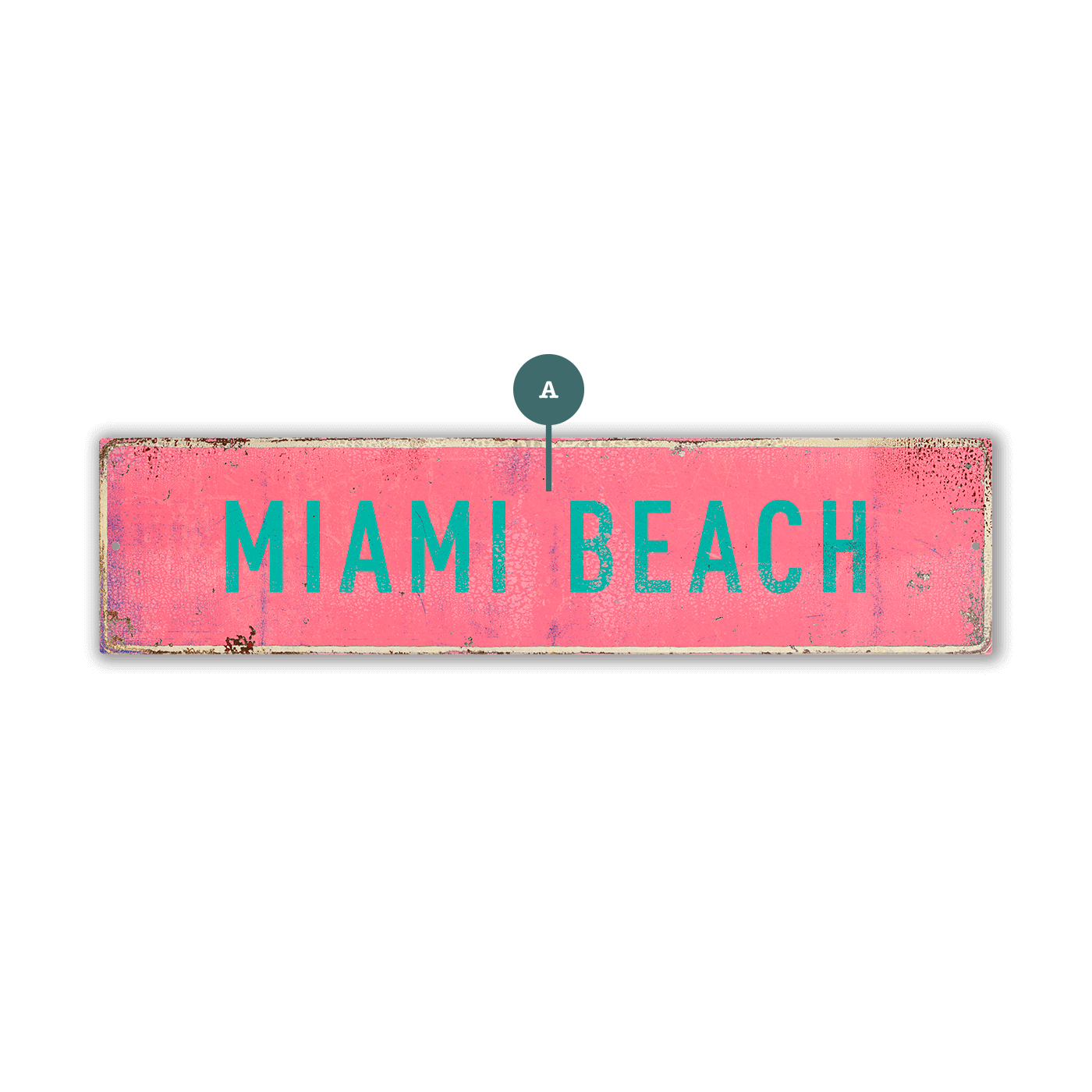 Landmark Classic Custom Signs: Pink 1 - Wall Decor
