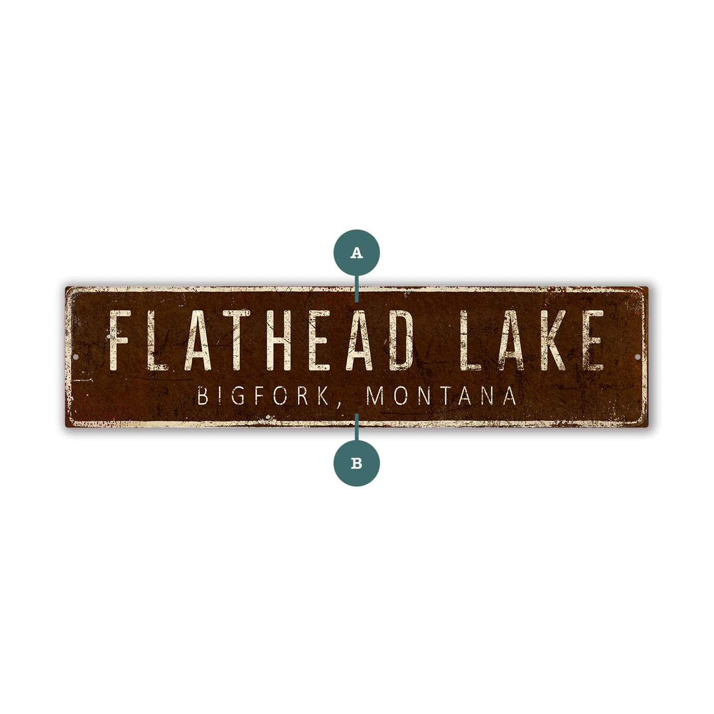 Landmark Classic Custom Signs: Brown 2 - Wall Decor
