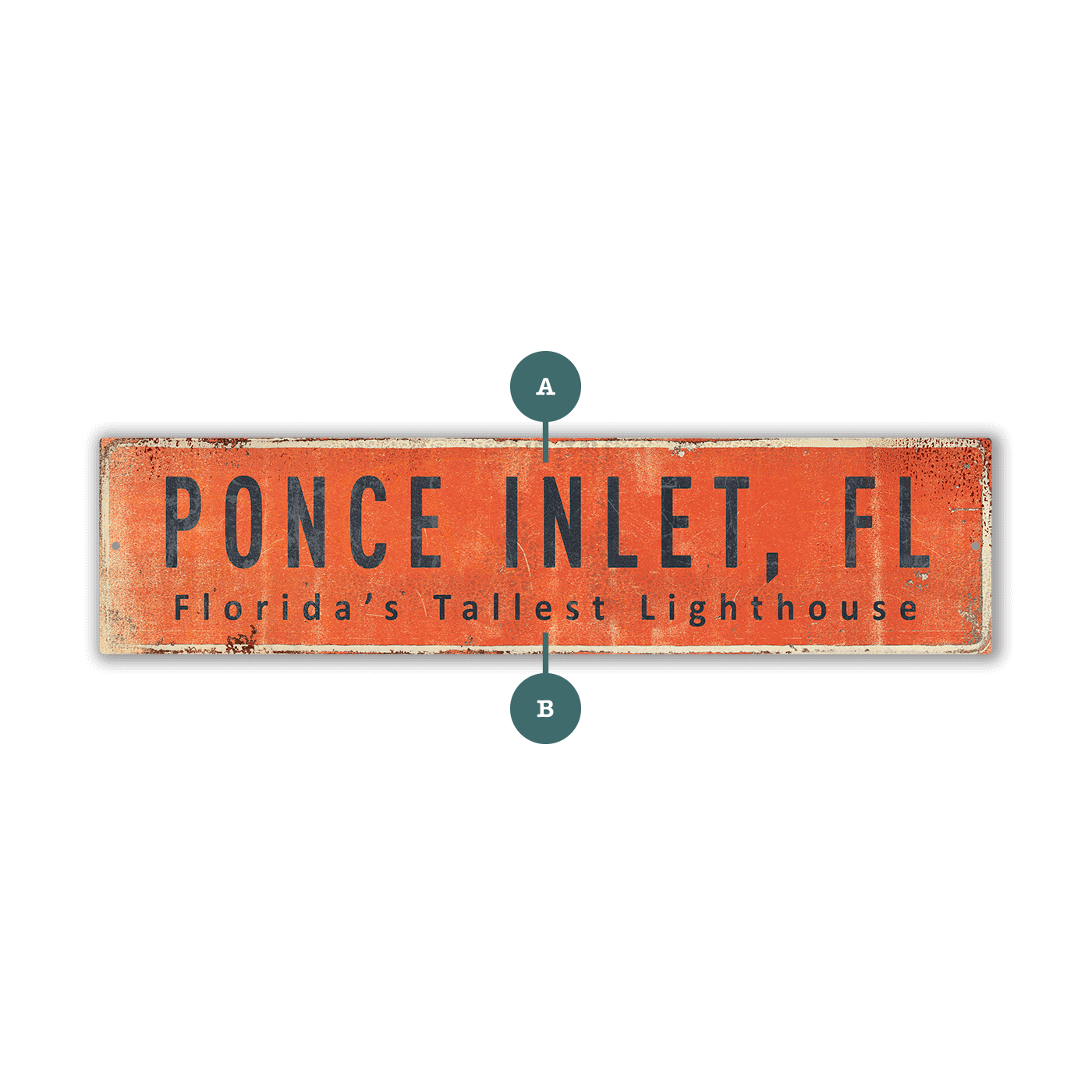 Landmark Classic Custom Signs: Coral 2 - Wall Decor