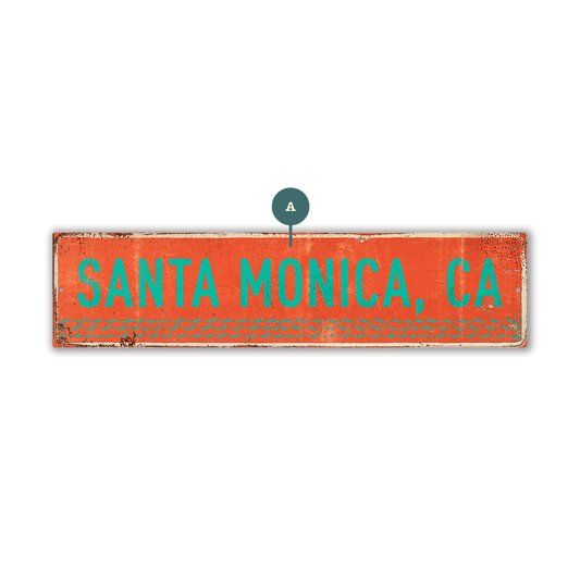 Landmark Waves Custom Signs: Coral 1 - Wall Decor