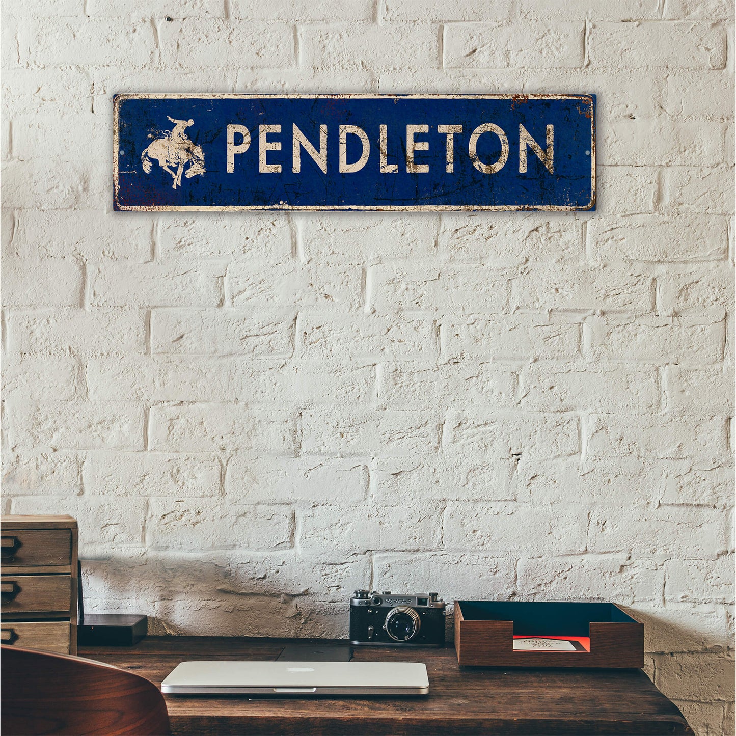 Landmark Bronco Custom Signs: Blue 1 - Wall Decor