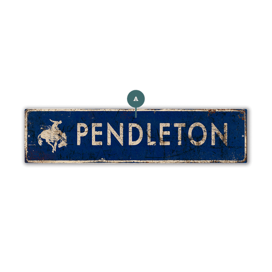 Landmark Bronco Custom Signs: Blue 1 - Wall Decor