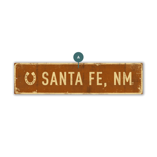 Landmark Horseshoe Custom Signs: Brown - Wall Decor