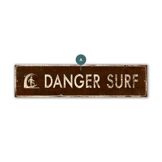 Landmark Surf Custom Signs: Brown - Wall Decor