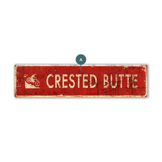 Landmark Motorbike Custom Signs: Red - Wall Decor