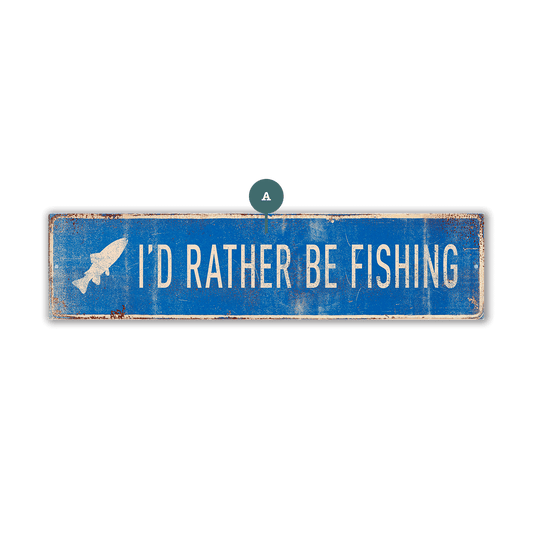 Landmark Fish Custom Signs: Blue - Wall Decor