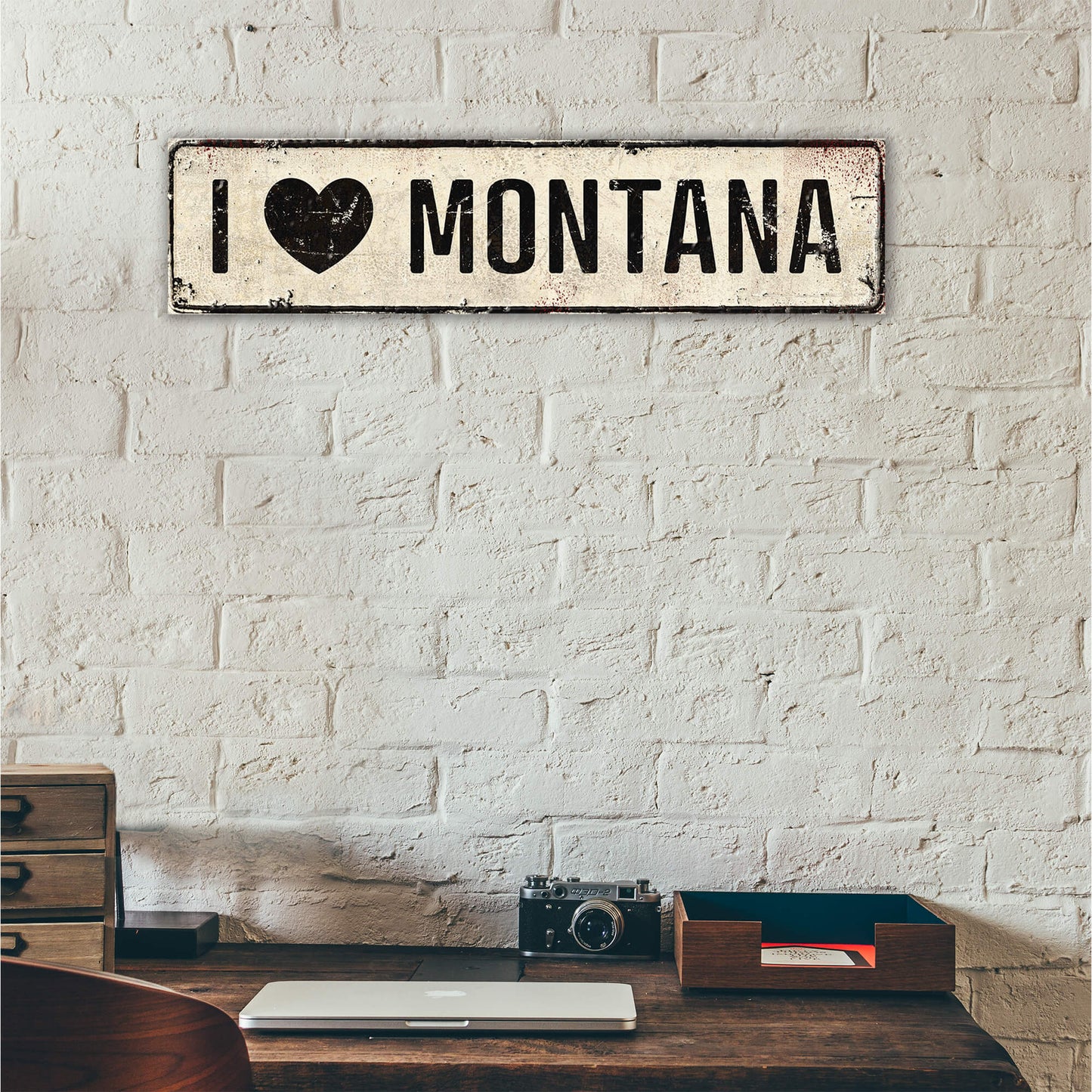 Landmark "I Heart" Custom Signs: White Heart - Wall Decor
