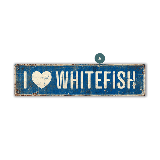 Landmark "I Heart" Custom Signs: Blue Heart - Wall Decor