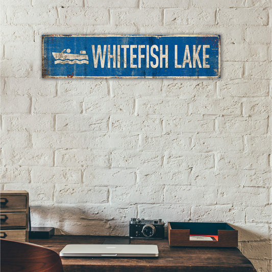 Landmark Speedboat Custom Signs: Blue 1 - Wall Decor