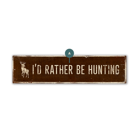 Landmark Stag Custom Signs: Brown 1 - Wall Decor