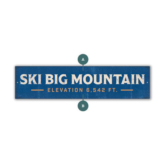 Landmark Signature Custom Signs: Blue 2 - Wall Decor