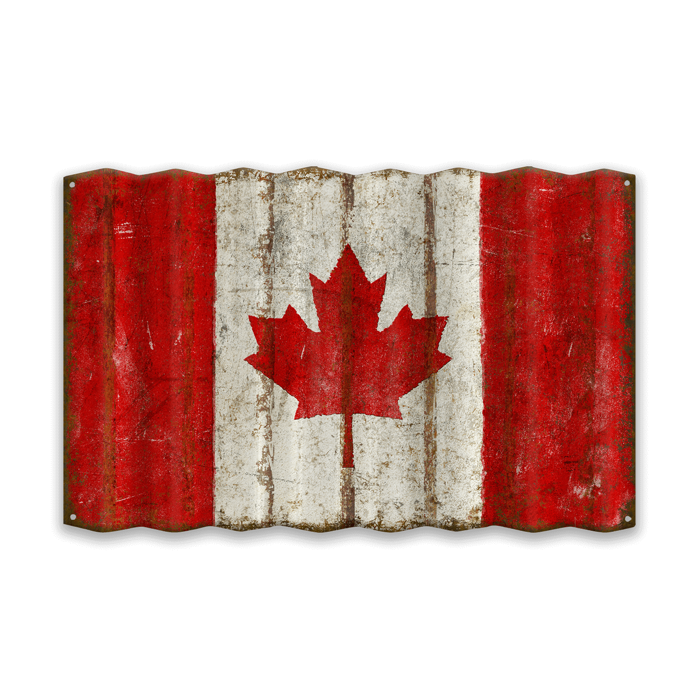 Canadian Flag - Corrugated Metal Wall Art