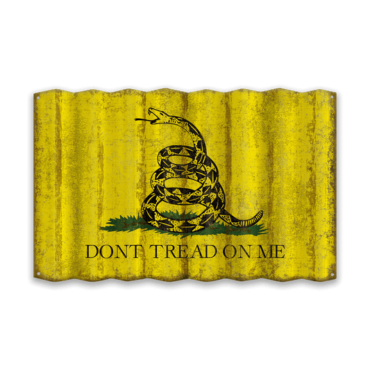 Gadsden Flag - Corrugated Metal Wall Art