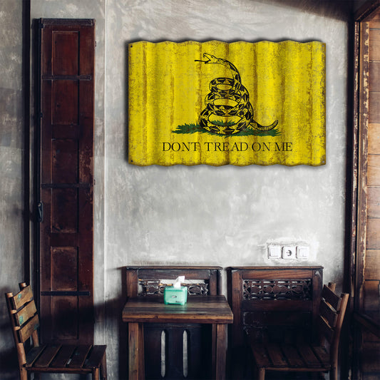 Gadsden Flag - Corrugated Metal Wall Art