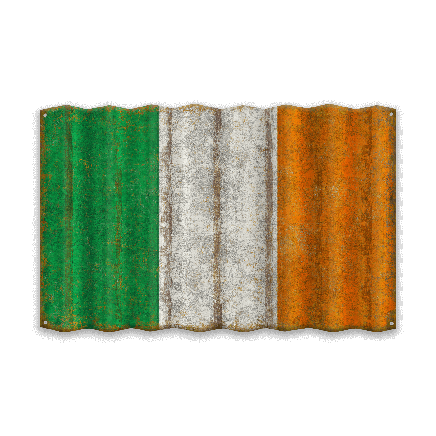 Irish Flag - Corrugated Metal Wall Art