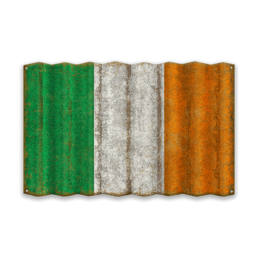 Irish Flag - Corrugated Metal Wall Art