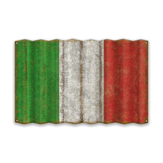 Italian Flag - Corrugated Metal Wall Art