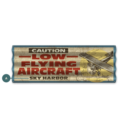 Low Flying Aircraft - Corrugated Metal Wall Art