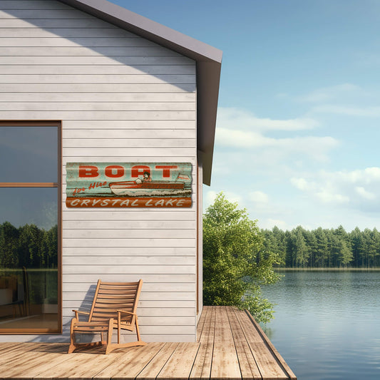 Boat for Hire - Corrugated Metal Wall Art