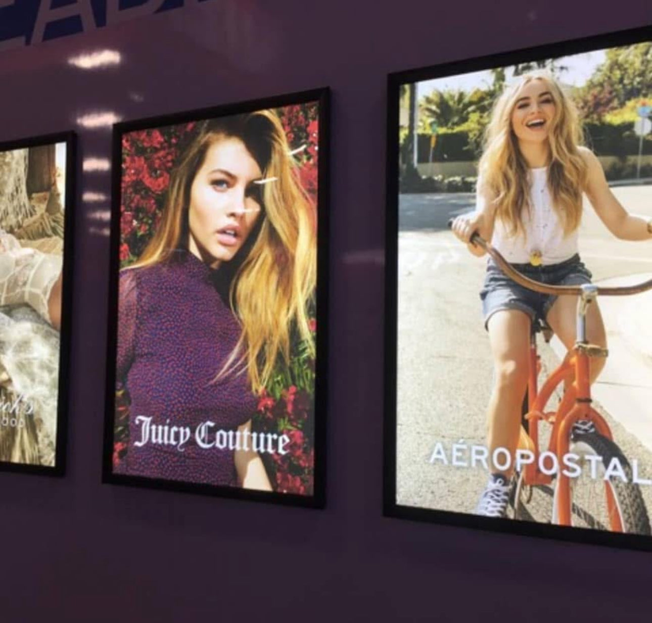 2-PACK Glowbox "World Famous" LED Poster Frames