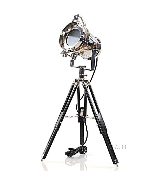 Alum Spot Light On Wooden Stand
