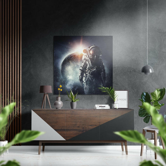 Space Traveller Brushed Aluminium Dibond Wall Art