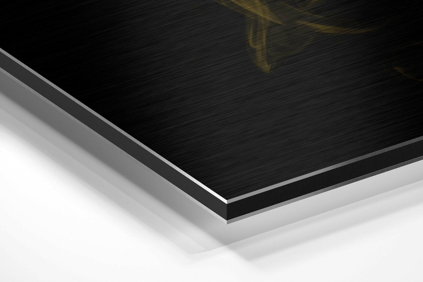 Yellow Smoke Brushed Aluminium Dibond Wall Art