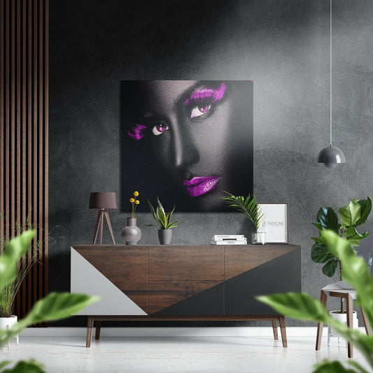 Eyelashes Brushed Aluminium Dibond Wall Art