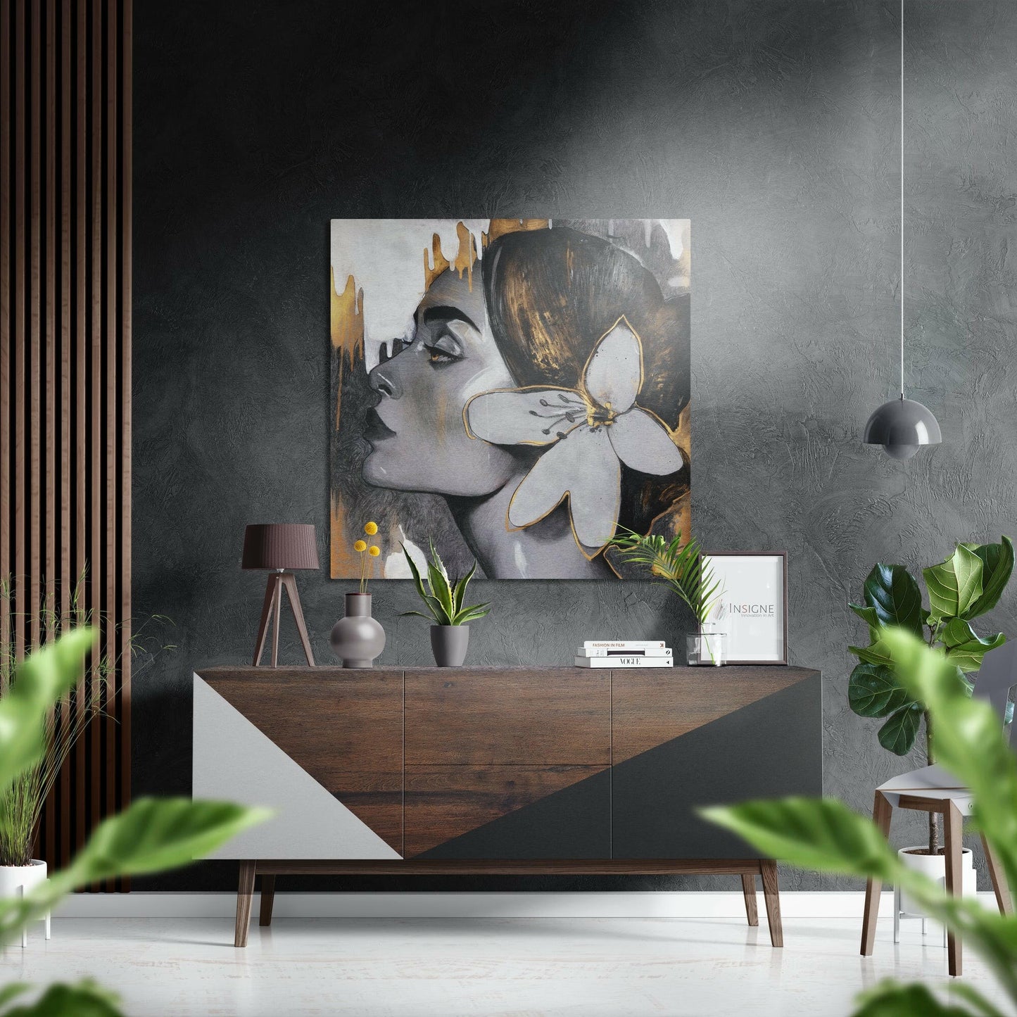 Woman Brushed Aluminium Dibond Wall Art