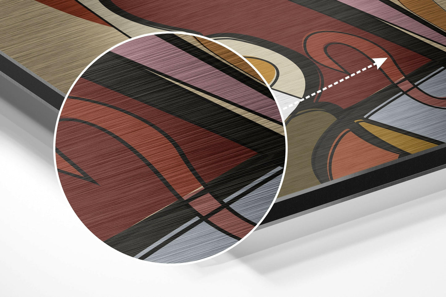 Picasso Style Brushed Aluminium Dibond Wall Art