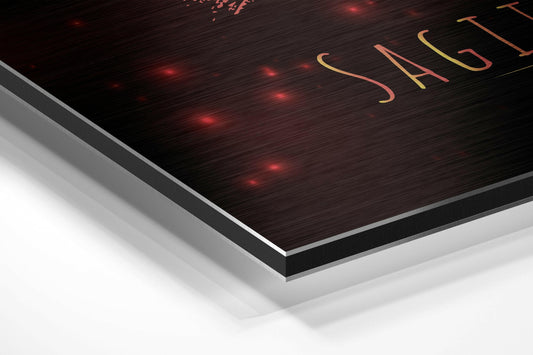 Sagittarius Brushed Aluminium Dibond Wall Art