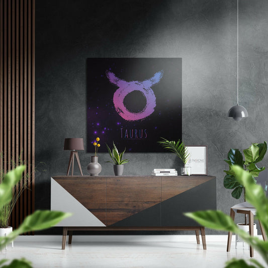 Taurus Brushed Aluminium Dibond Wall Art