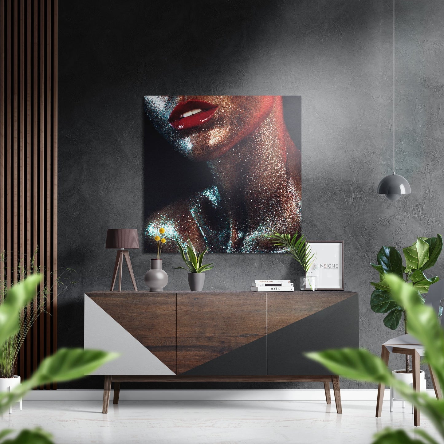 Sparkling Woman Brushed Aluminium Dibond Wall Art