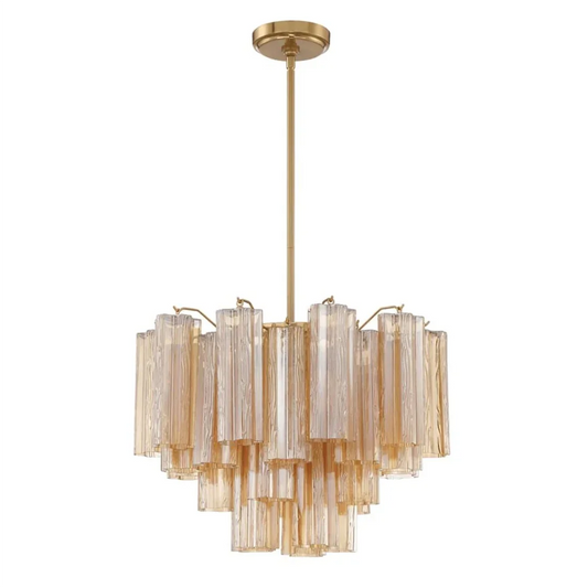 Star Shaped Glass Tube Chandelier