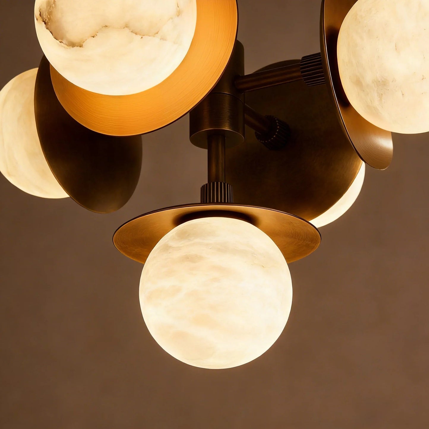 Alabaster Orb Cluster Chandelier