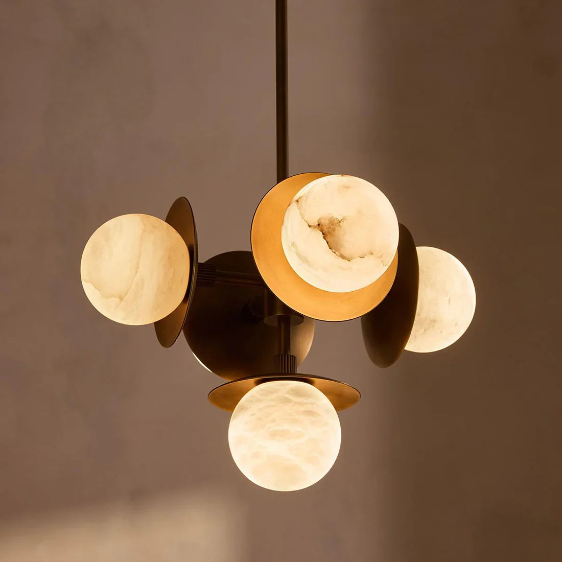 Alabaster Orb Cluster Chandelier