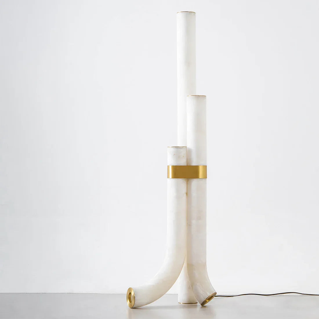 Alabaster Tube Floor Lamp