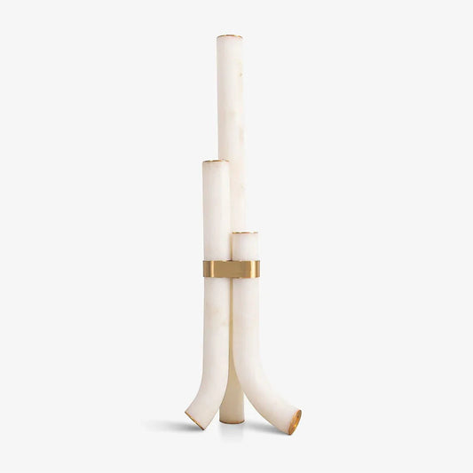Alabaster Tube Floor Lamp