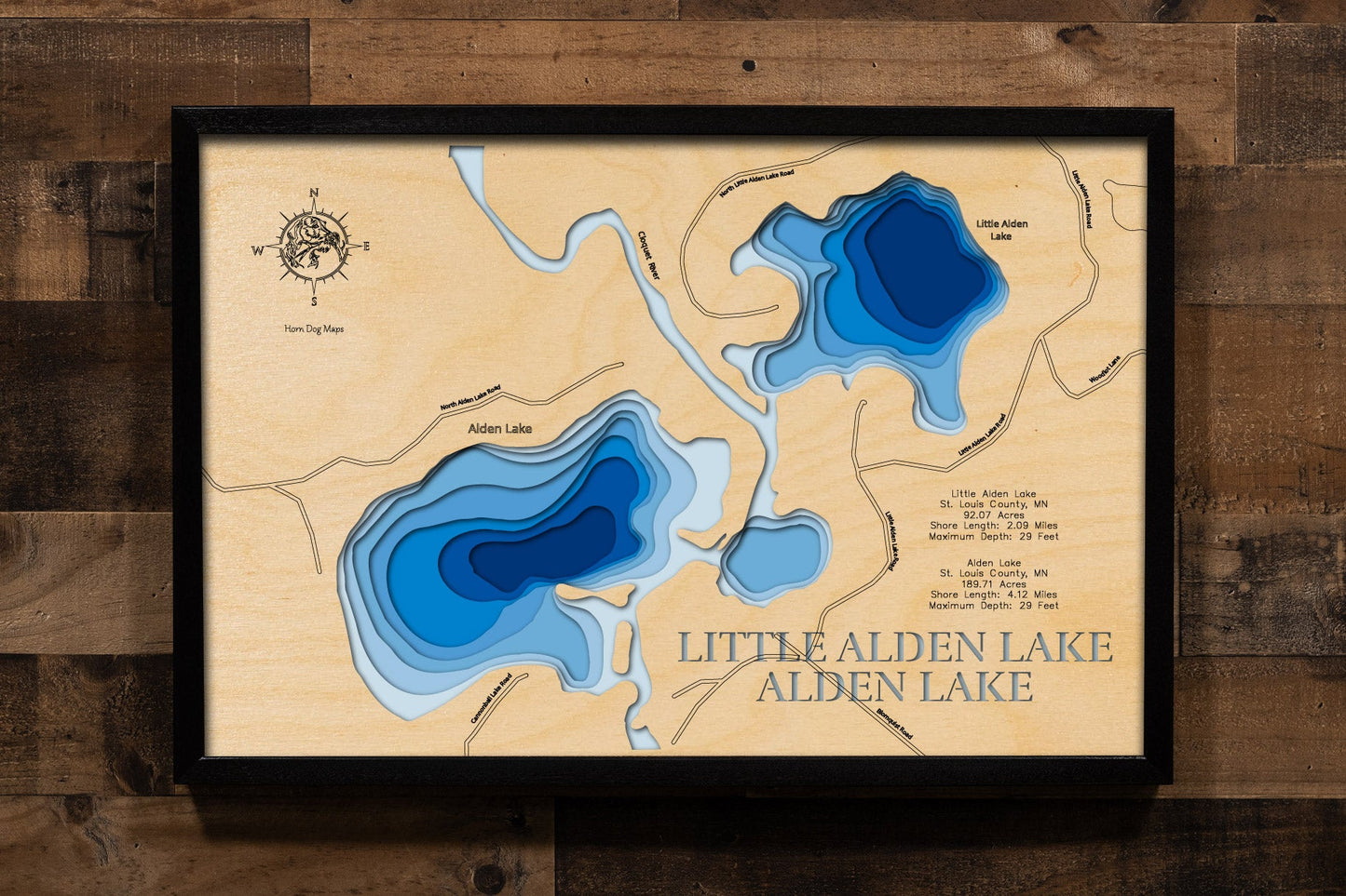 Alden Lake and Little Alden Lake in St. Louis County, Minnesota