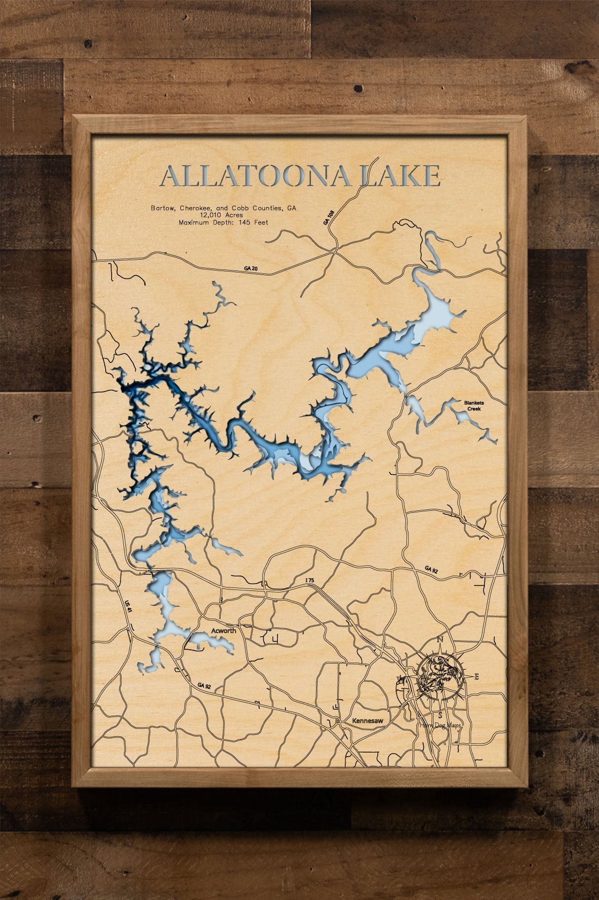 Allatoona Lake in Bartow, Cherokee, Cobb County, Georgia