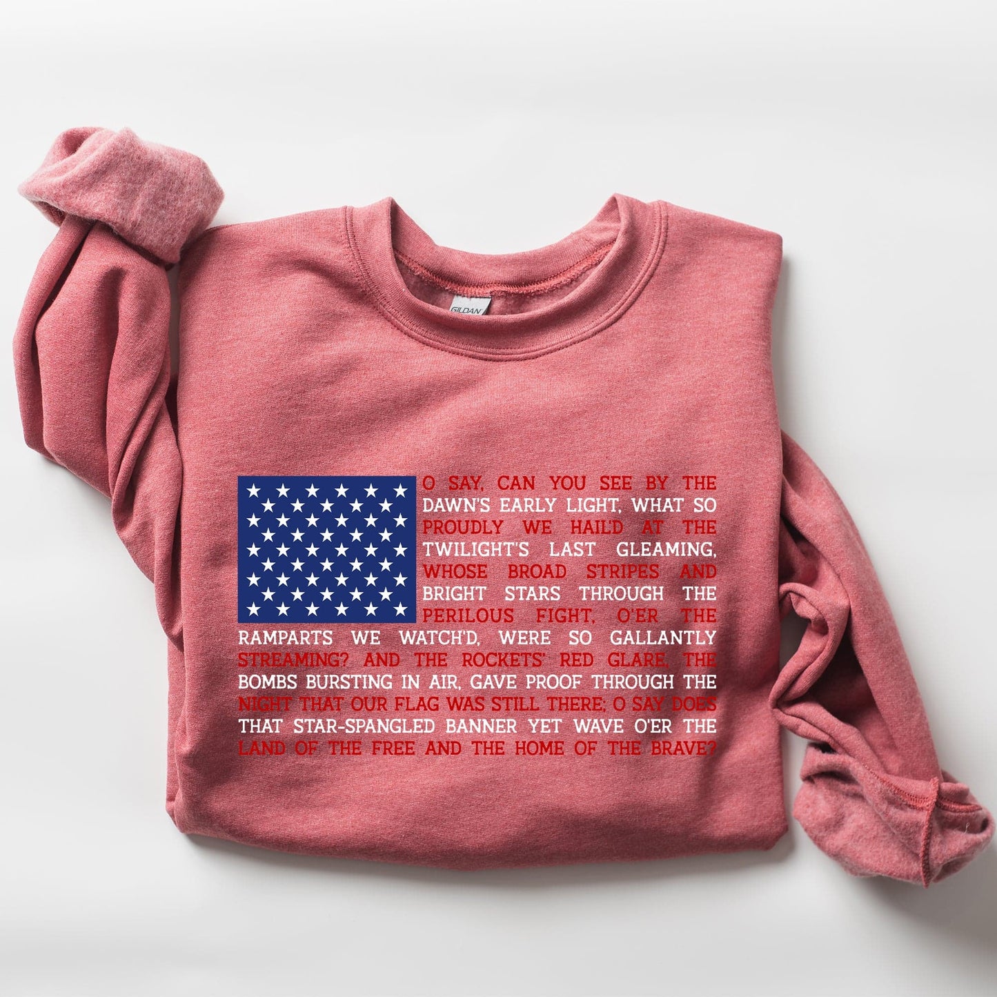 American Flag Anthem 4th Of July Patriotic USA Proud Stars And Stripes Sweatshirt