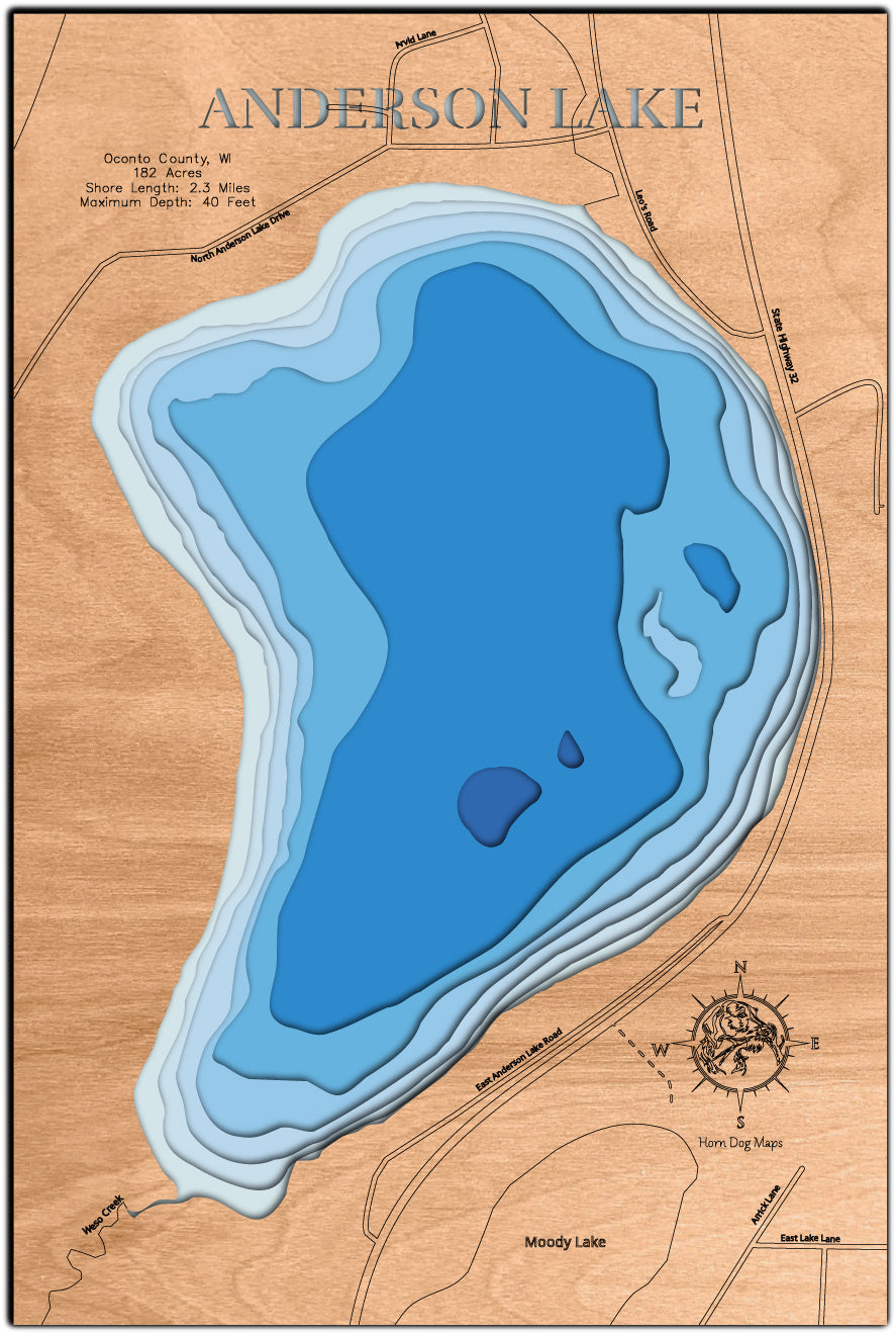 Anderson Lake in Oconto County, Wisconsin