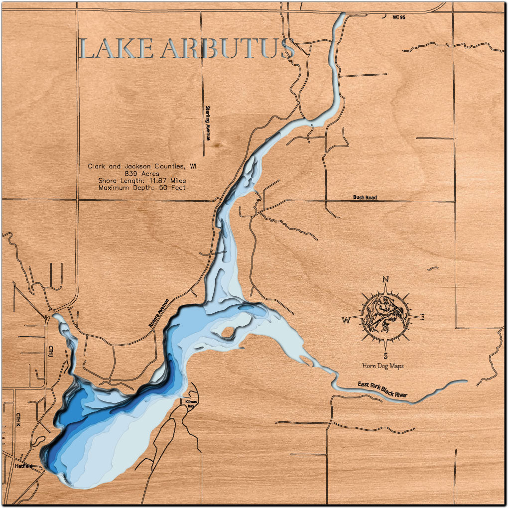 Arbutus Lake in Clark, Jackson County, Wisconsin
