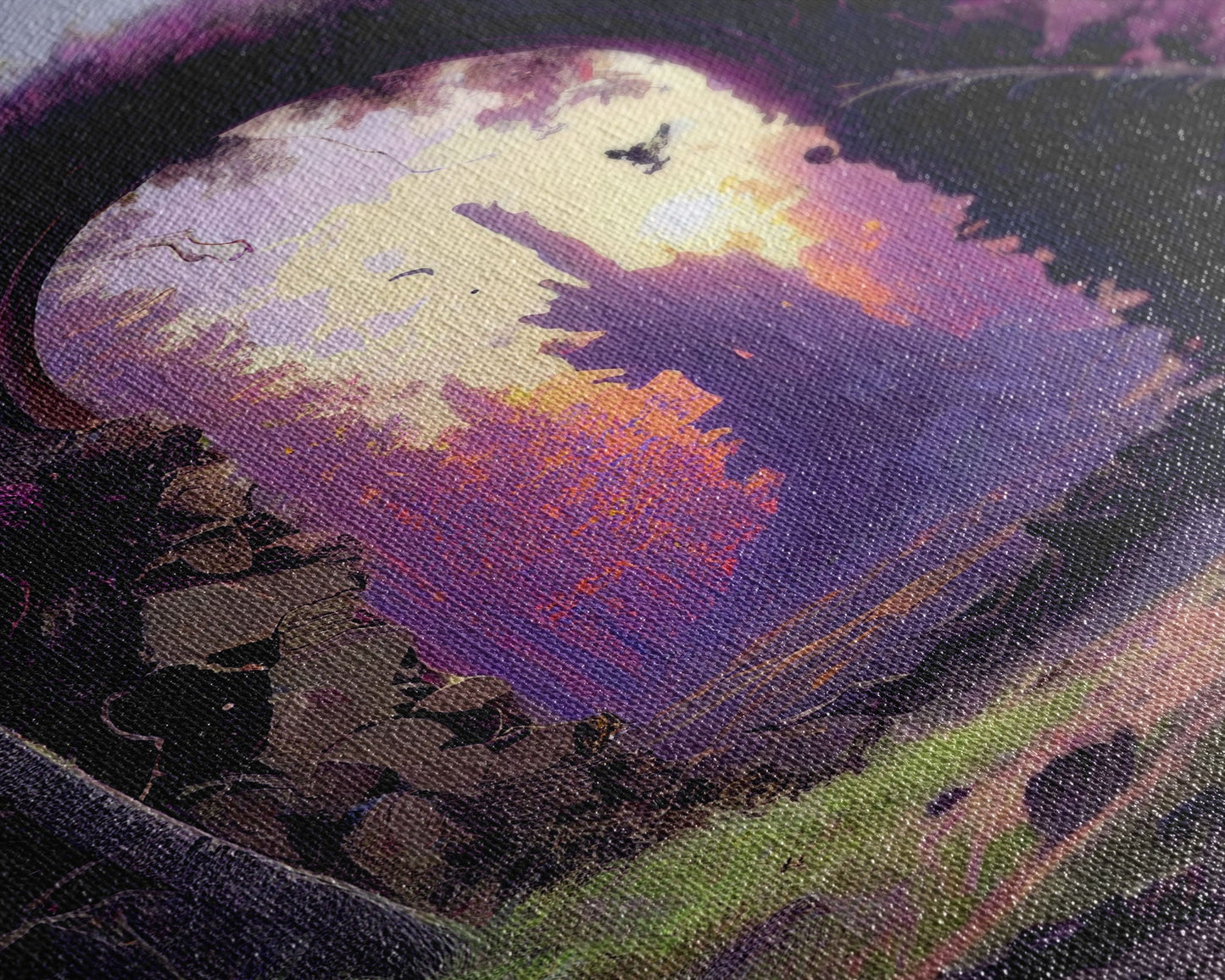 Gateway to another world, the purple realm, fine art poster print, fantasy decor