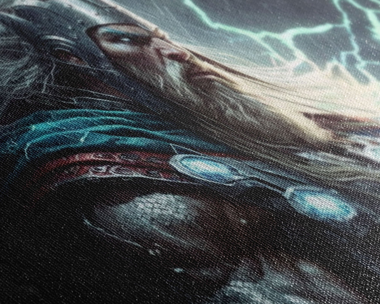 Thor God of Thunder, Framed Canvas Print, Norse Mythology Art,  Fantasy Art